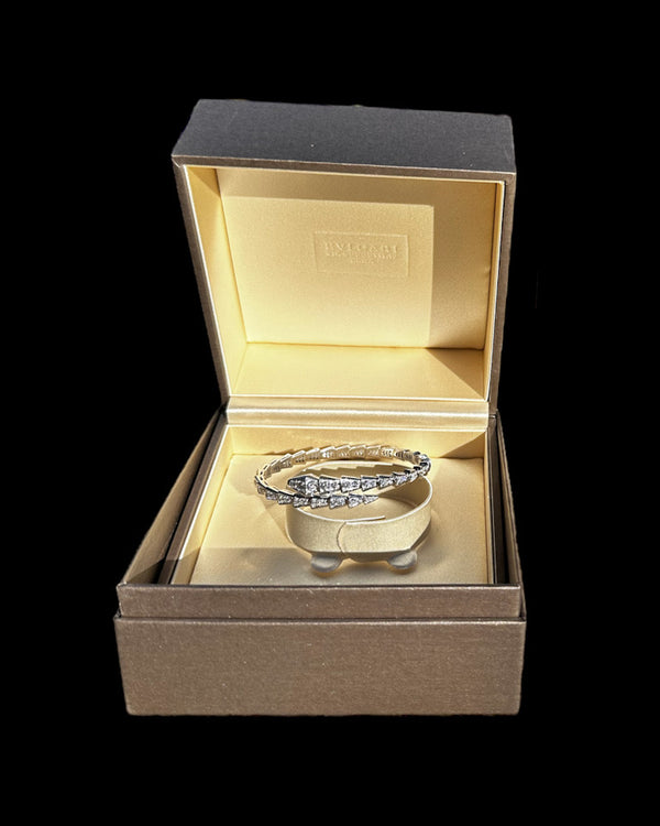 Serpenti Viper Bracelet - White Gold Paved Diamonds Size M